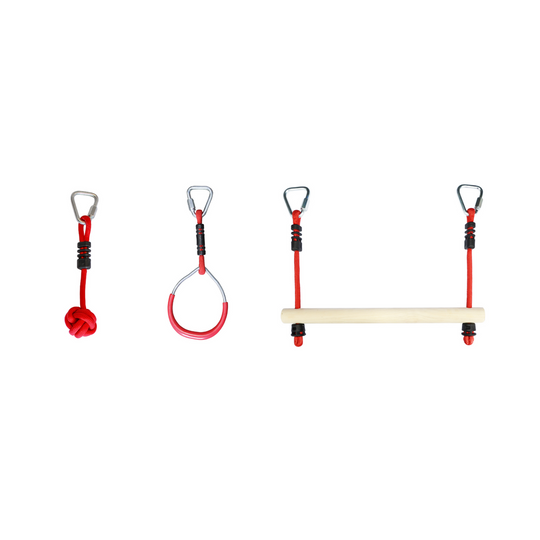 Slackers Ninjaline Intro Kit 36 ft - Ninja Slackline Obstacle Course Kit for Kids & Backyard Training | Bolderplay