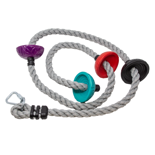 Slackers 8 ft Climbing Rope Attachment - Kids Outdoor Climbing Rope for Backyard Slackline & Tree Play | Bolderplay