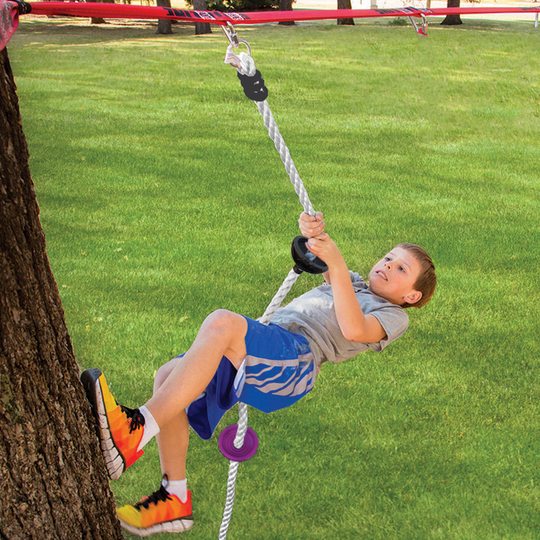 Slackers 8 ft Climbing Rope Attachment - Kids Outdoor Climbing Rope for Backyard Slackline & Tree Play | Bolderplay