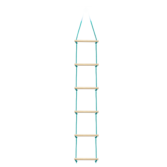 Slackers 8 ft Ninja Rope Ladder Attachment - Slackline Obstacle Course Ladder for Kids Backyard Play (Open Box) | Bolderplay